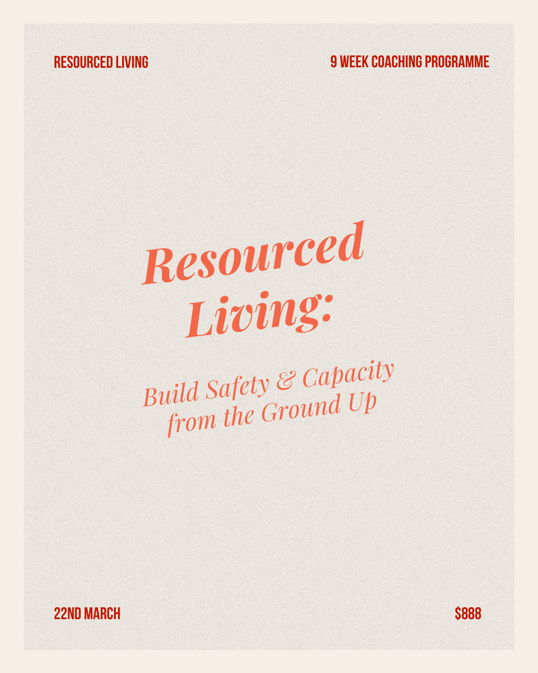 Resourced Living - 9 Week Nervous System Coaching Programme